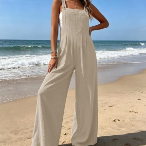 Casual loose denim jumpsuit