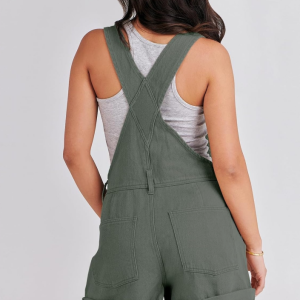 Denim overalls with adjustable straps