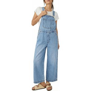 Loose-fit denim jumpsuit